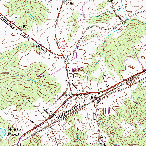 Topographic Map of Stottsville, GA