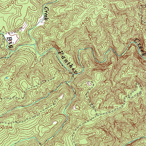 Topographic Map of Wheeler Branch, GA