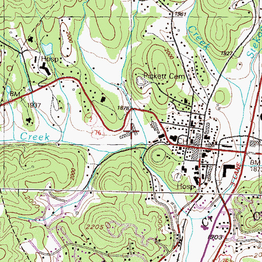 Topographic Map of Clayton Elementary School, GA