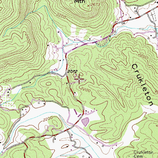 Topographic Map of Covecrest Christian Renewal Center, GA