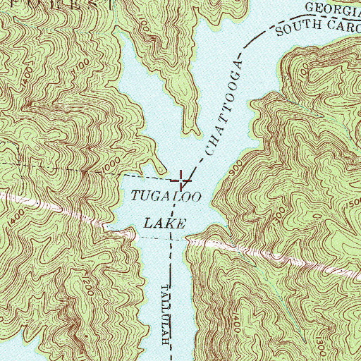Topographic Map of McCracken Ford (historical), GA