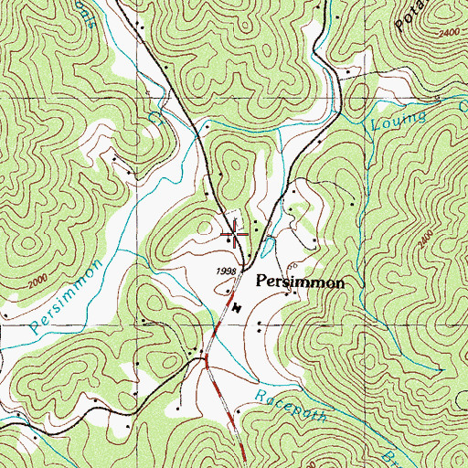 Topographic Map of Persimmon Baptist Church, GA