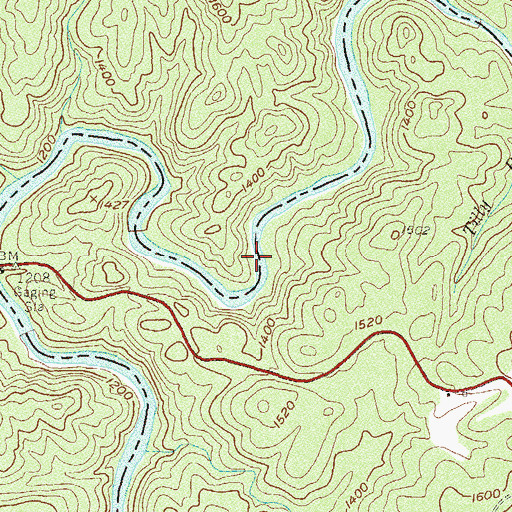 Topographic Map of Rouges Ford, GA