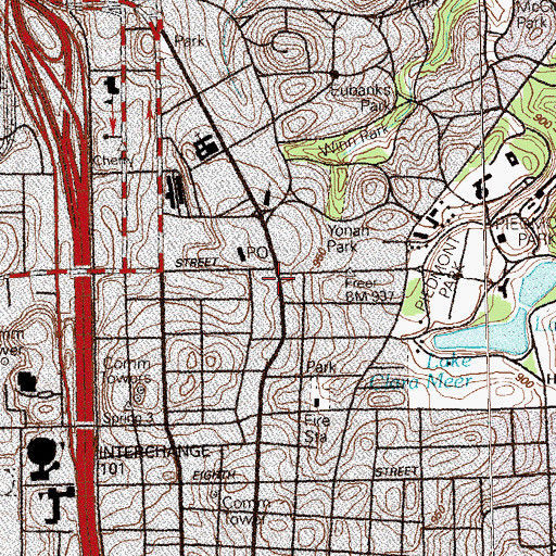 Topographic Map of Atlanta Womens Club, GA