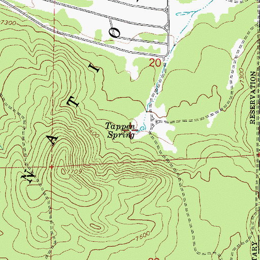 Topographic Map of Tappen Spring, AZ