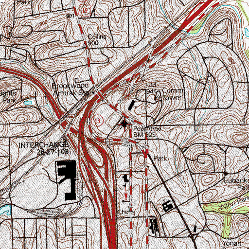 Topographic Map of Peachtree Christian Church, GA