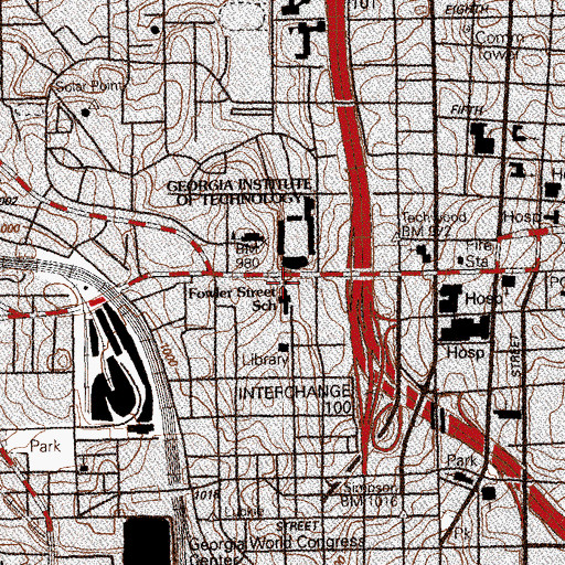 Topographic Map of Robert Alumni Faculty House, GA