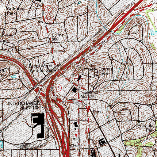 Topographic Map of The Temple, GA