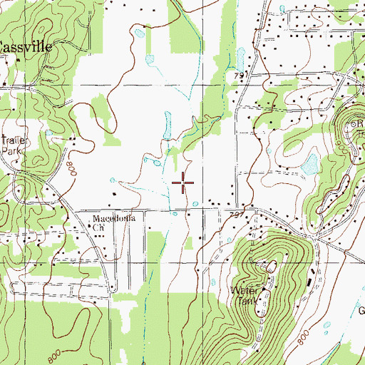 Topographic Map of Bartow County, GA