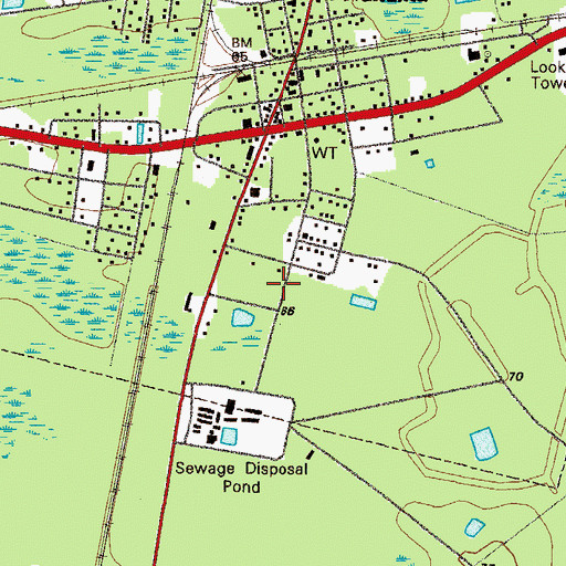 Topographic Map of Brantley County, GA