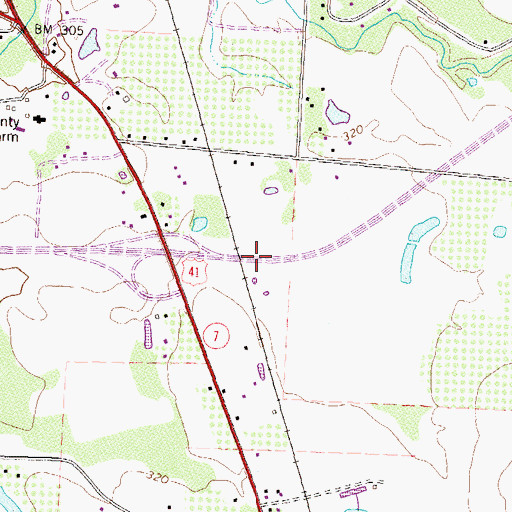 Topographic Map of Crisp County, GA