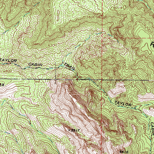 Topographic Map of Taylor Cabin Trail, AZ