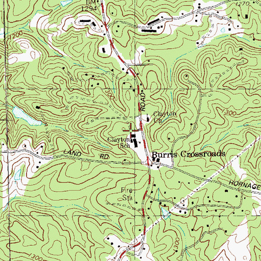 Topographic Map of Clayton Elementary School, GA