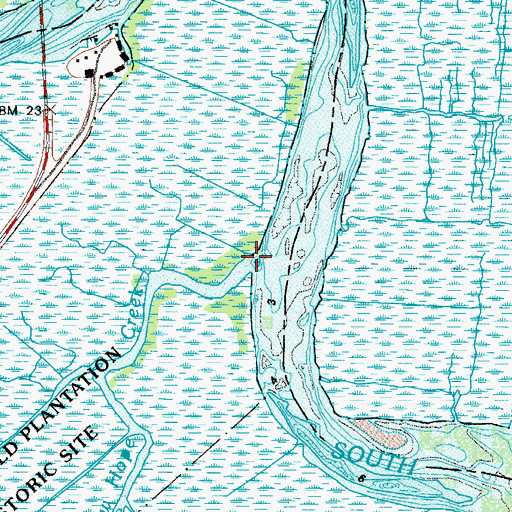 Topographic Map of New Hope Creek, GA