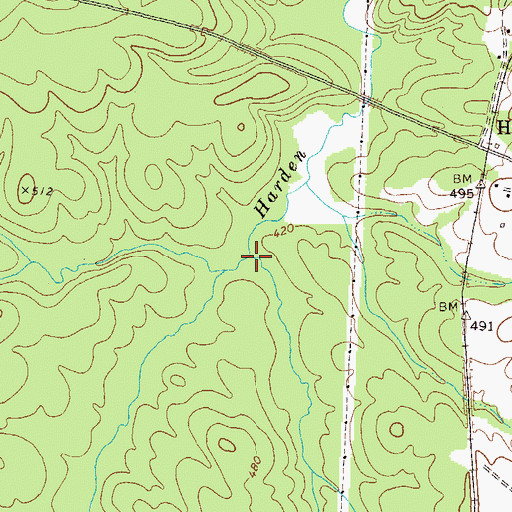 Topographic Map of Kendrick Creek, GA
