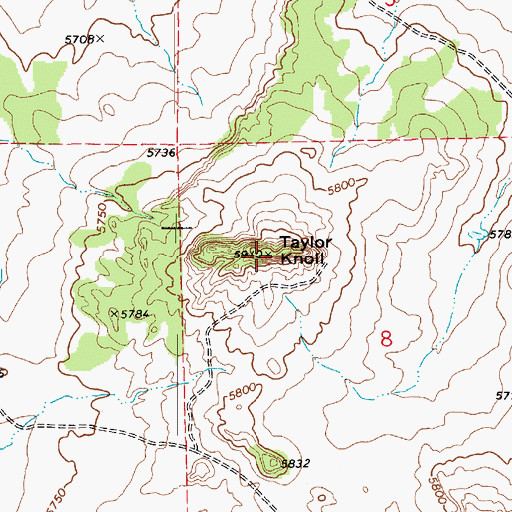 Topographic Map of Taylor Knoll, AZ