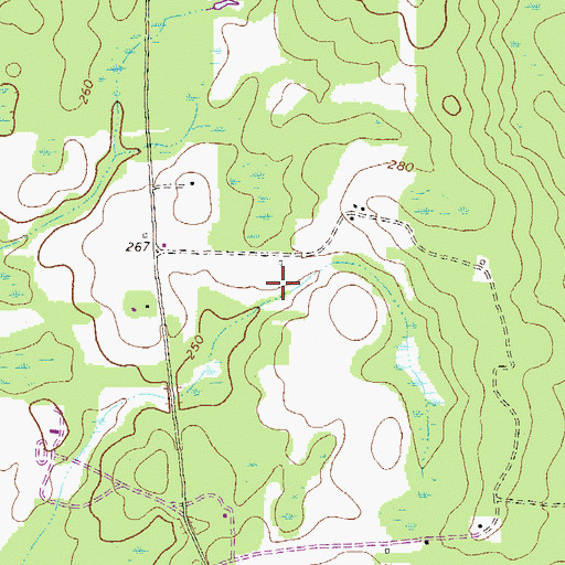 Topographic Map of Ayresport Airport (historical), GA