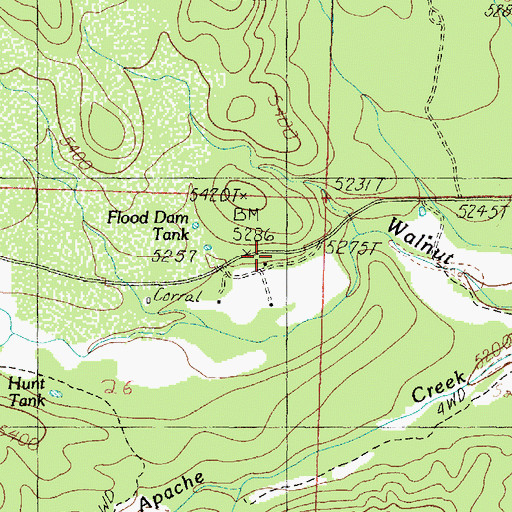 Topographic Map of Taylor Ranch, AZ