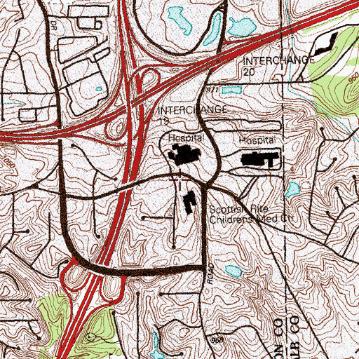 Topographic Map of Scottish Rite Heliport, GA