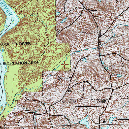 Topographic Map of Ruffwood Heliport, GA