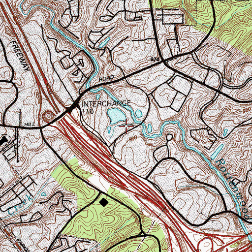 Topographic Map of Interstate North Heliport, GA