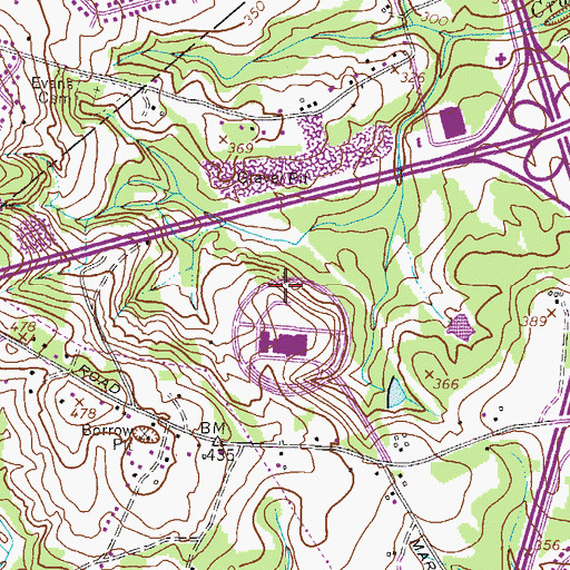 Topographic Map of Doctors Hospital Heliport, GA