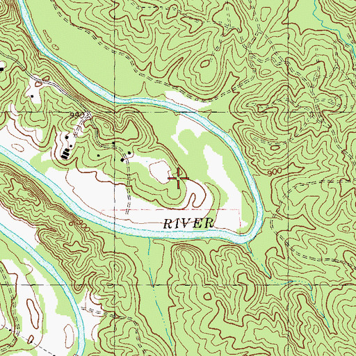 Topographic Map of Pegasus Run Airport (historical), GA