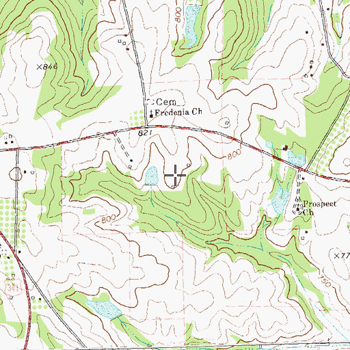 Topographic Map of De De Airport (historical), GA