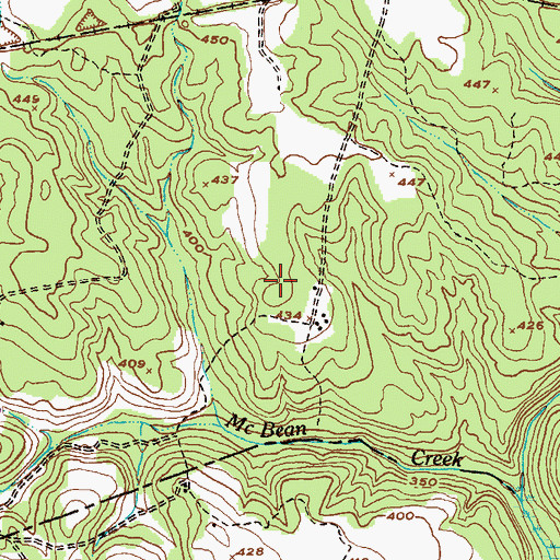 Topographic Map of Pea Patch Aerodrome, GA