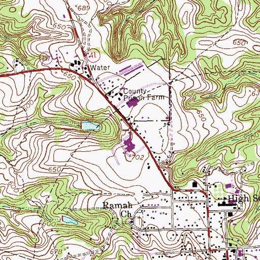 Topographic Map of Marion Hospital Heliport, GA