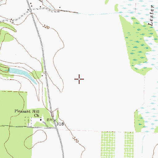 Topographic Map of Flint River Nursery Airport (historical), GA