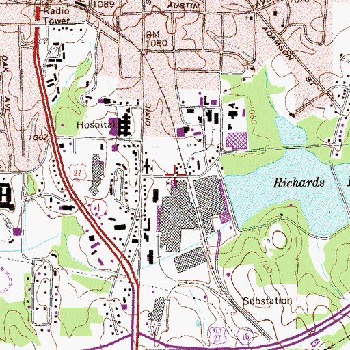 Topographic Map of Southwire Heliport, GA