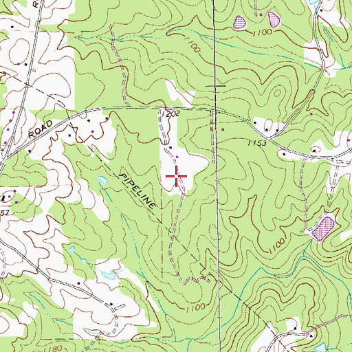 Topographic Map of Falcons Aerie Airport, GA