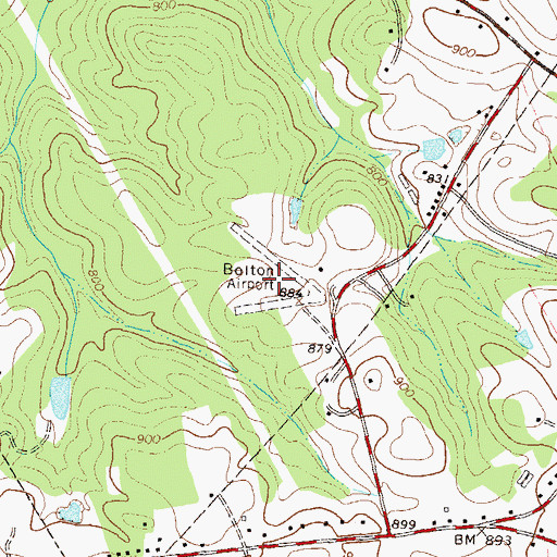 Topographic Map of Doug Bolton Field, GA