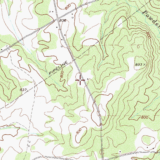Topographic Map of Thacker Field, GA