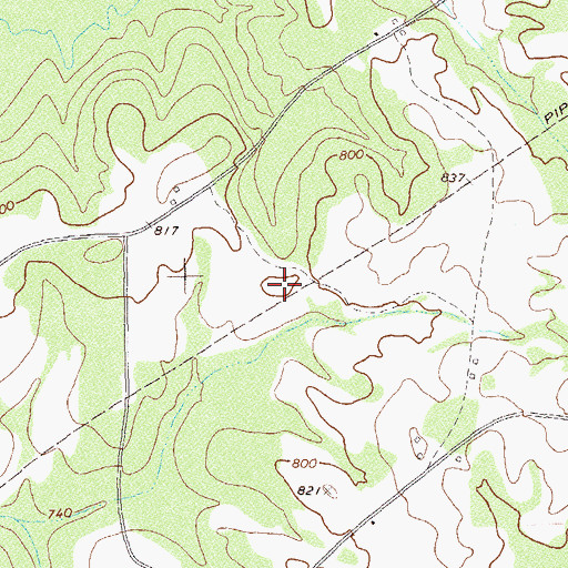 Topographic Map of Takle Field, GA