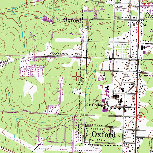Topographic Map of Newton General Hospital Heliport, GA