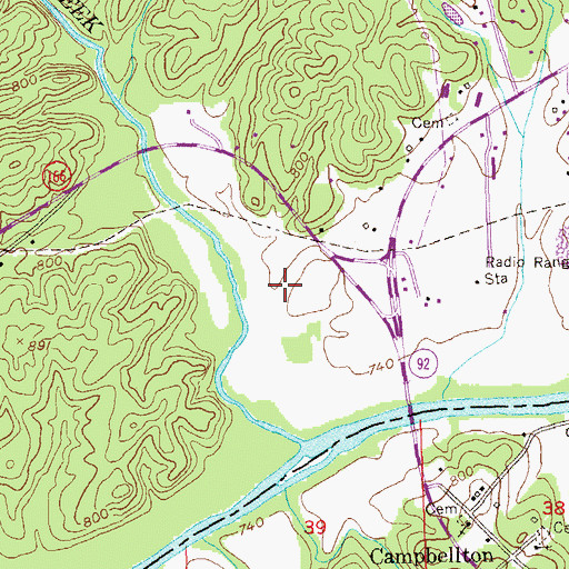 Topographic Map of Chattahoochee Air Park, GA