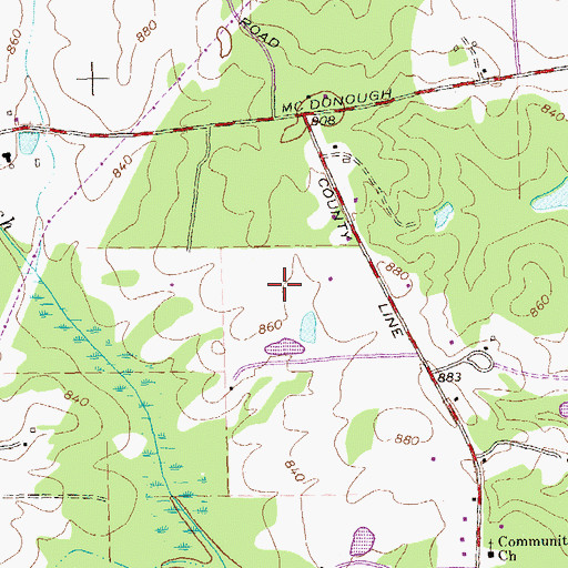 Topographic Map of Walker Field, GA