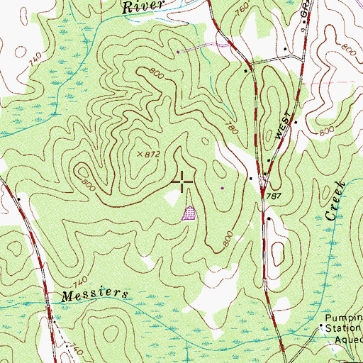 Topographic Map of Murphy's Landing, GA