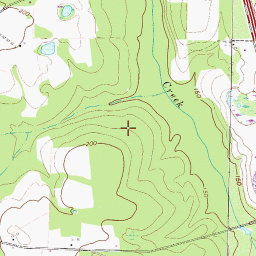 Topographic Map of Shilo Farms Airport, GA