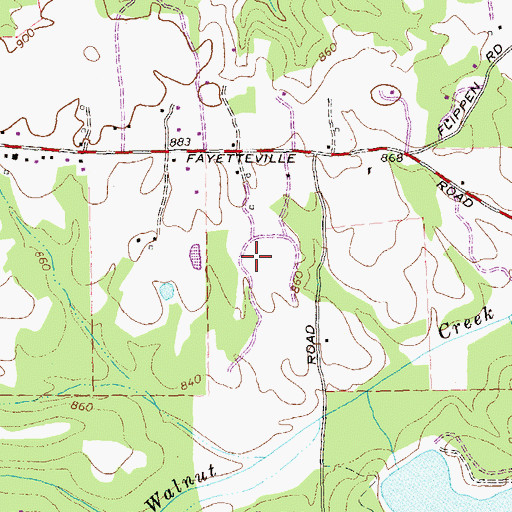 Topographic Map of Deerfield Landing Airport (historical), GA