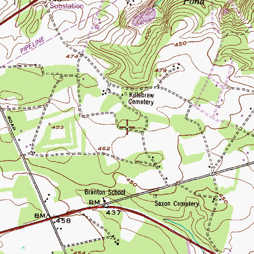 Topographic Map of Teal Airpark (historical), GA