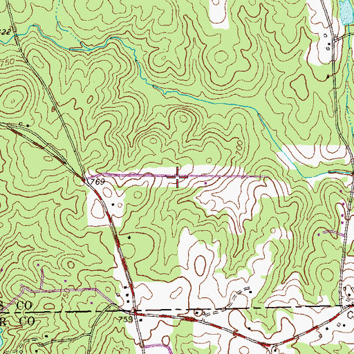 Topographic Map of Fenner Airport (historical), GA