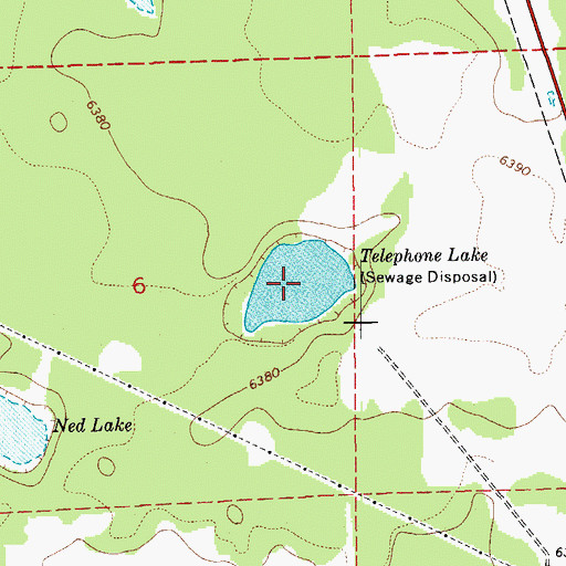 Topographic Map of Telephone Lake, AZ