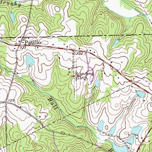 Topographic Map of Flying H Ranch Inc Airport, GA