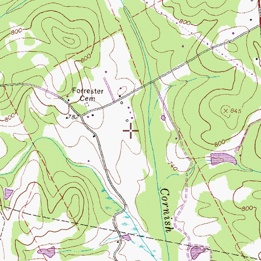Topographic Map of Sunset Strip, GA