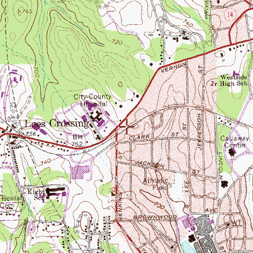 Topographic Map of West Georgia Medical Center Heliport, GA