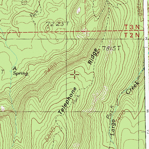 Topographic Map of Telephone Ridge, AZ