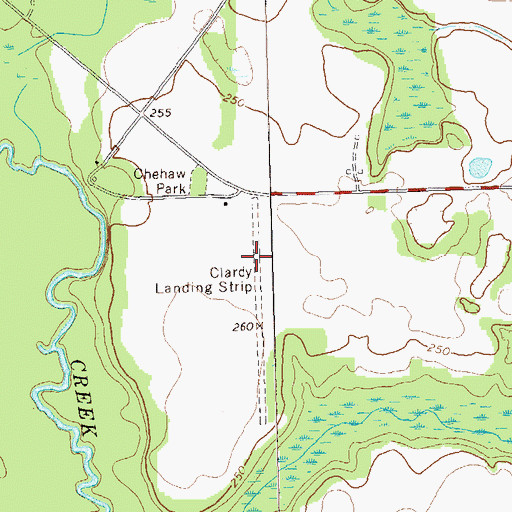 Topographic Map of Leesburg Spraying Airport, GA